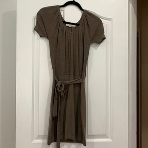 Brown sweater dress